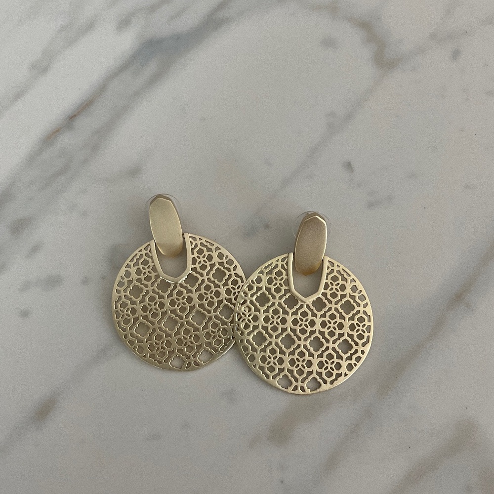 Kendra Scott gold earrings